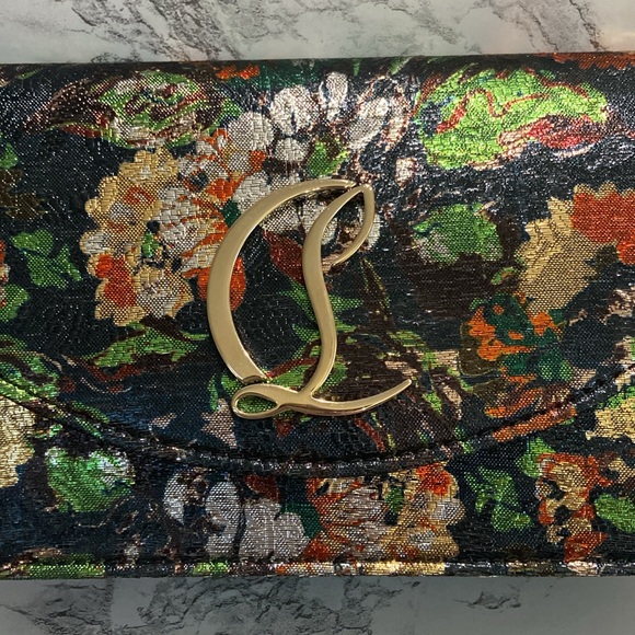 NWT Christian Louboutin Loubi54 Tissu Lamé Sevillana Handbag - Picture 4 of 13